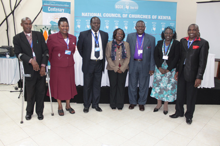 The newly elected officials of the region joined by the NCCK legal counsel